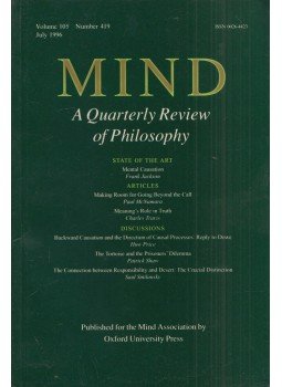 Mark Sainsbury (King's College London) - Mind: A Quarterly Review of Philosophy 1996. July, Oxford 1996 antikvár könyv