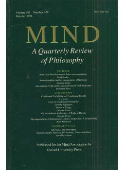 Mark Sainsbury (King's College London) - Mind: A Quarterly Review of Philosophy 1996. October, Oxford 1996 antikvár könyv