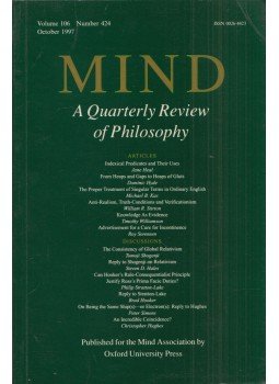 Mark Sainsbury (King's College London) - Mind: A Quarterly Review of Philosophy 1997. October, Oxford 1997 antikvár könyv