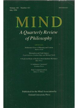Mark Sainsbury (King's College London) - Mind: A Quarterly Review of Philosophy 1994. July Mark Sainsbury (King's College London) - Mind: A Quarterly Review of Philosophy 1994. July, Oxford 1994 antikvár könyv