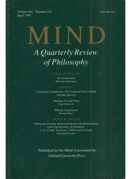 Mark Sainsbury (King's College London) - Mind: A Quarterly Review of Philosophy 1995. April, Oxford 1995 antikvár könyv