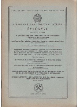 Telegdi-Roth Károly, Szentes Ferenc - A bükkszéki ásványkutatás és termelés földtani tanulságai / A bükkszéki kísérleti bánya földtani tanulságai, Budapest 1951 antikvár könyv