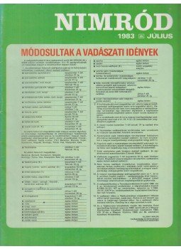 Csekő Sándor - Nimród 1983. Július, Budapest 1983 antikvár könyv