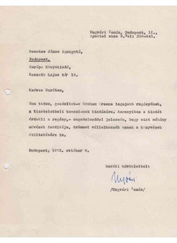  - Ungvári Tamás és Domokos János levélváltása A tiszteletbeli konzul fordításával kapcsolatban,  0 antikvár könyv