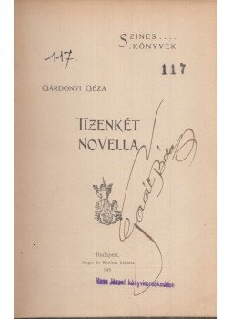 Gárdonyi Géza - Tizenkét novella Gárdonyi Géza - Tizenkét novella, Budapest 1901 antikvár könyv