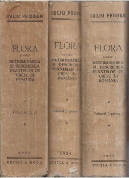 Iuliu Prodan - Flora determinarea si descrierea plantelor ce cresc in Romania Volumul I-II. (három kötetben), Cluj 1939 antikvár könyv