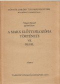 Szigeti József - A Marx előtti filozófia története VII.