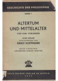 Karl Vorländer,Hoffmann, Ernst - Altertum und Mittelalter