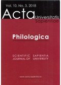Dávid László - Philologica Volume 10, Number 3, 2018