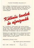 Posch Sándor - Különös levelek és aforizmák