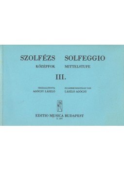Agócsy László - Szolfézs középfok III. Agócsy László - Szolfézs középfok III., Budapest 1986 antikvár könyv