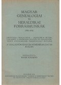 Baán Kálmán - Magyar genealogiai és heraldikai forrásmunkák 1561–1932