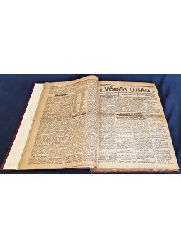  - A Vörös Ujság lapszámai a Tanácsköztársaság alapításától a rendszer bukásáig (1919) [Egybekötve], Budapest 1919 antikvár könyv