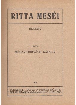 Méray-Horváth Károly - Ritta meséi, Budapest 0 antikvár könyv