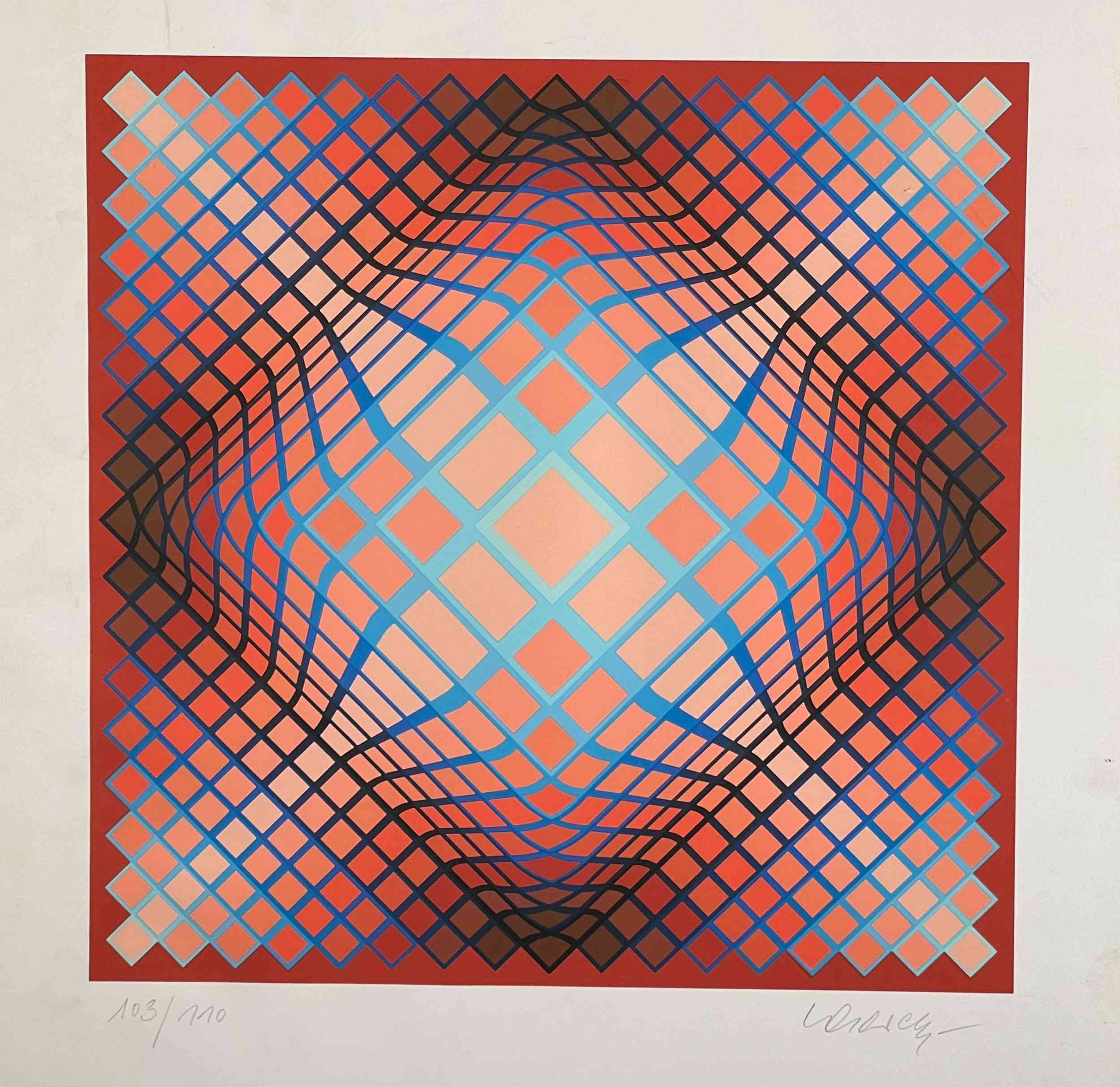 Victor Vasarely - Vörös kompozíció