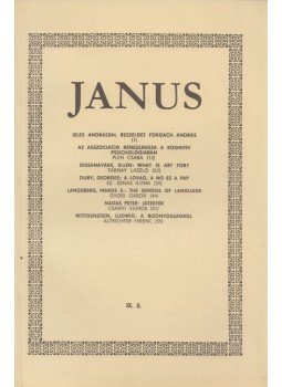 Horányi Özséb - Janus 1992 ősz, Pécs 1992 antikvár könyv