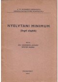 Dr. Hegedüs József - Nyelvtani minimum (Angol alapfok)