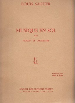 Louis Saguer - Musique en Sol Louis Saguer - Musique en Sol, Paris 1967 antikvár könyv