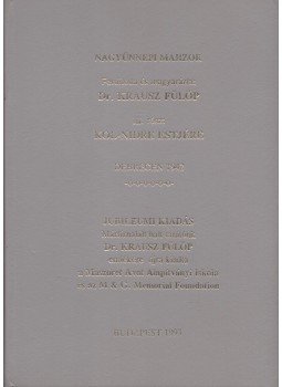  - Nagyünnepi mahzor III. rész, Budapest 1993 antikvár könyv