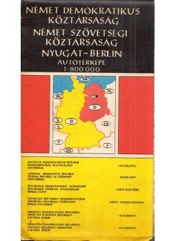  - NDK, NSZK, Nyugat-Berlin autótérképe, Budapest 1971 antikvár könyv
