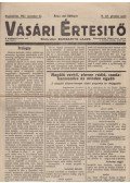 Barbarits Lajos - Vásári értesítő – IV. évfolyam, páratlan szám (1927. december)