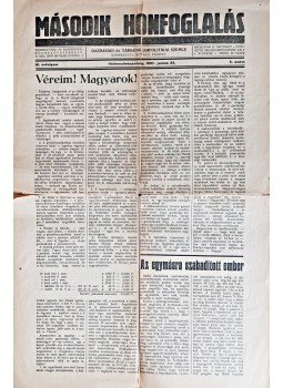 Kovács Ferenc (szerk.) - Második honfoglalás. IV. évfolyam, 5. szám (1937. junius 22.) Kovács Ferenc (szerk.) - Második honfoglalás. IV. évfolyam, 5. szám (1937. junius 22.), Hódmezővásárhely 1937 antikvár könyv