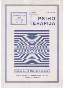 Muradif Kulenovic - Psiho Terapija 1993 XXIII. 1-2, Zagreb 1993 antikvár könyv