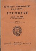 Dr. Ványi Ferenc - A Budapesti Református Gimnázium évkönyve az 1938-39. évről