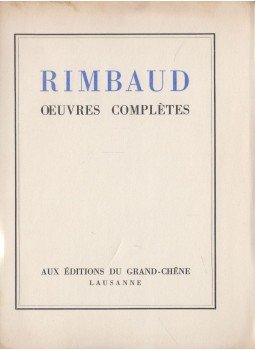 Rimbaud, Arthur - Oeuvres complètes, Lausanne 1943 antikvár könyv