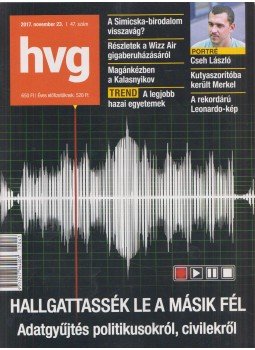 Nagy Gábor - hvg 2017. november 23. Nagy Gábor - hvg 2017. november 23., Budapest 2017 antikvár könyv