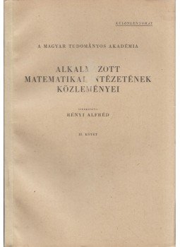 Egerváry Jenő - Matrixok diadikus előállításán alapuló módszer bilineáris alakok transzformációjára és lineáris egyenletrendszerek megoldására, Budapest 0 antikvár könyv