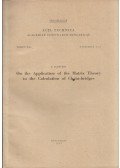 Egerváry Jenő - On the Application of the Matrix Theory to the Calculation of Chain-bridges