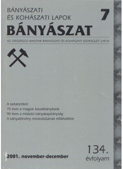 Podányi Tibor - Bányászat 2001/7, Budapest 2001 antikvár könyv