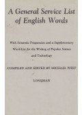 Michael West - A General Service List of English Words