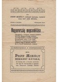 Papp Mihály - Papp Mihály rokkant katona önsegélyező, hazafias dalgyűjteménye (1926)