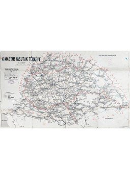 Balkay (szerk.) - A magyar vasutak térképe (a II. bécsi döntés nyomán kibővült országrészekkel) (1940), Budapest 1940 antikvár könyv