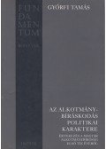 Győrfi Tamás - Az alkotmánybíráskodás politikai karaktere