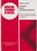 Csetri Lajos - Egység vagy különbözőség?