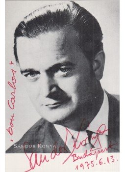 - Kónya Sándor operaénekes aláírt portréja (1975) - Kónya Sándor operaénekes aláírt portréja (1975), Budapest 1975 antikvár könyv