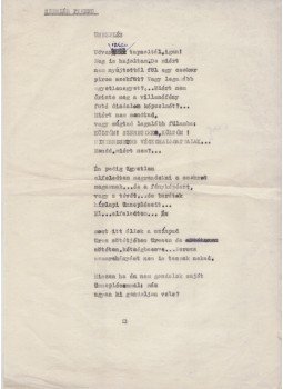 Szemlér Ferenc - Szemlér Ferenc „Ünneplés” című versének gépelt, eredeti kézirata,  1973 antikvár könyv