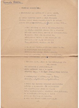 Szemlér Ferenc - Szemlér Ferenc „A végtelen meghódítása” című versének gépelt, eredeti kézirata,  1970 antikvár könyv