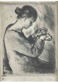 Szőnyi István - Kézimunkázó