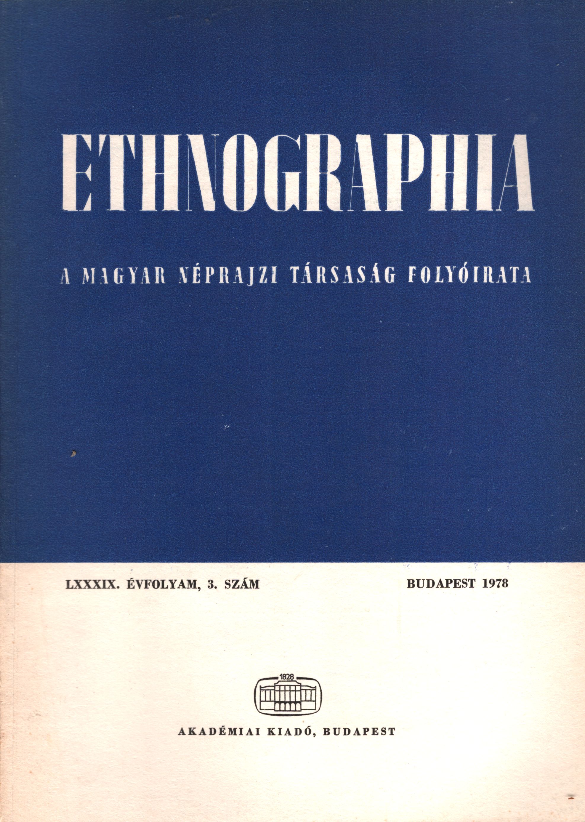 Hofer Tamás - Ethnographia 1978/3 Hofer Tamás - Ethnographia 1978/3, Budapest 1978 antikvár könyv