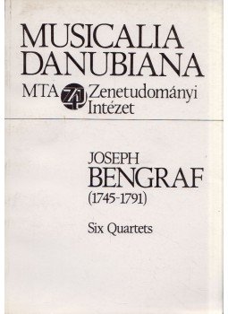 Sas Ágnes - Joseph Bengraf (1745-1791): Six Quartets Sas Ágnes - Joseph Bengraf (1745-1791): Six Quartets, Budapest 1986 antikvár könyv