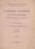 Papp Simon - A Gyalui Havasok Cercul Dobrinului, Marsel, Prizlop és a Vfr. Cheruluj közötti részének kőzettani és geologiai viszonyai