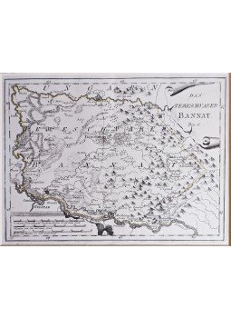  - Temesvár és a Temesi Bánság határszínezett, rézmetszetű térképe (1789), Bécs 1789 antikvár könyv