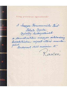Karl Marx, Friedrich Engels - A kommunista kiáltvány (Rákosi Mátyás által aláírt), Budapest 1948 antikvár könyv