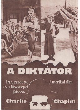  - Charlie Chaplin „A diktátor” című filmjének képes reklámanyaga (1947), Budapest 1947 antikvár könyv
