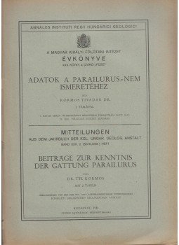 Kormos Tivadar - A Magyar Királyi Földtani Intézet Évkönyve XXX. kötet, 2. (záró-) füzet - Mitteilungen aus dem Jahrbuch der kgl. Ungar. Geolog. Anstalt Band XXX, 2. (Schluss-) Heft, Budapest 1935 antikvár könyv
