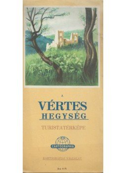  - A Vértes hegység turistatérképe, Budapest 1975 antikvár könyv